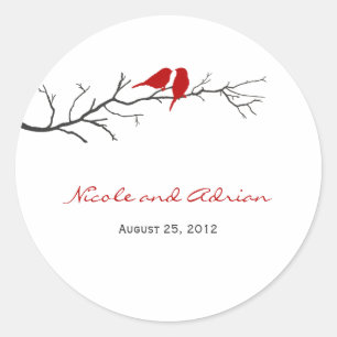 Vögel Silhouetten bevorzugen Sticker oder Umschlag