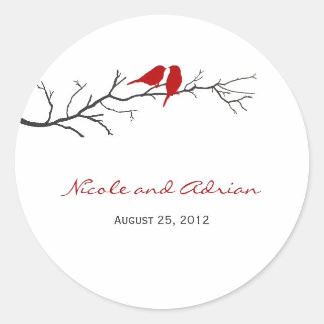 Vögel Silhouetten bevorzugen Sticker oder Umschlag (Vorderseite)