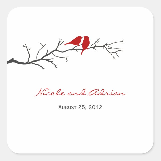 Vögel Silhouetten bevorzugen Sticker oder Umschlag (Vorderseite)