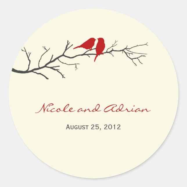 Vögel Silhouetten bevorzugen Sticker oder Umschlag (Vorderseite)