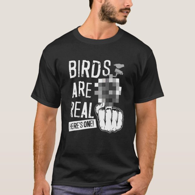 Vögel sind echt T-Shirt (Vorderseite)