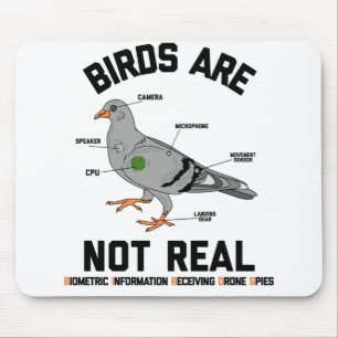 Vögel sind keine echte Spiontaube Funny Drone Mousepad