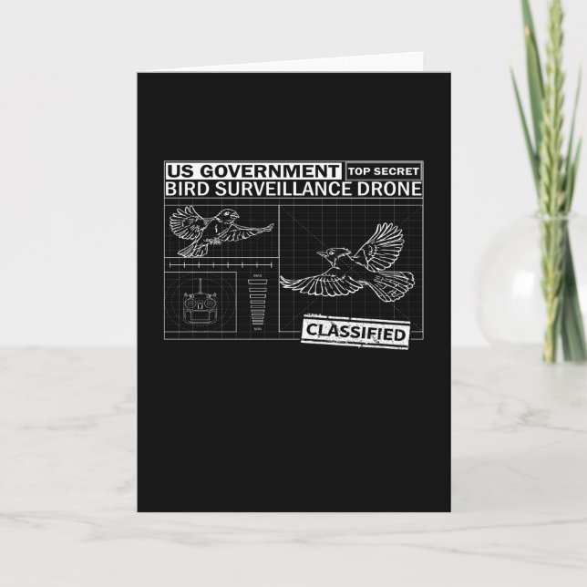 Vögel sind nicht real - Funny Vogelbeobachtung Karte (Vorderseite)