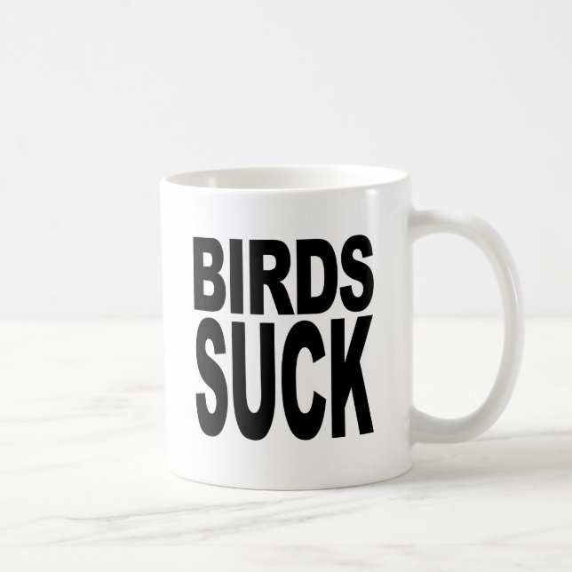 Vögel sind zum Kotzen Kaffeetasse (Rechts)