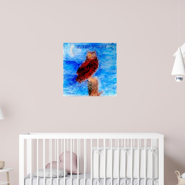 Vogel "Sleep Tight" Owl Poster (Kinderzimmer 2)