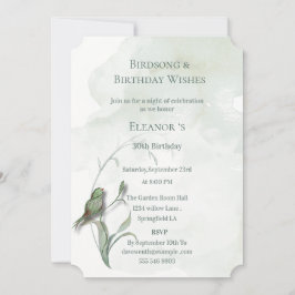 Vogel Songs und besten Wünsche Einladung