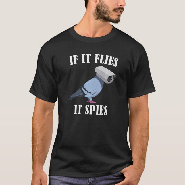 Vögel Spie Verschwörung Joke Meme Surveillance Men T-Shirt (Vorderseite)