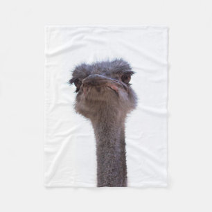 Vogel Strauß Fleecedecke