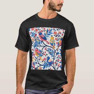 Vögel T-Shirt-Muster Neu Farbige Lebendige T-Shirt