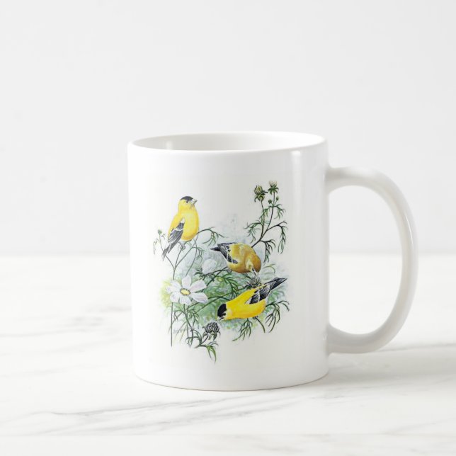 Vogel-Tasse - Goldfinch Kaffeetasse (Rechts)