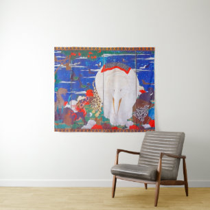 Vögel, Tiere und blühende Pflanze(rechts)Jakuchu Wandteppich