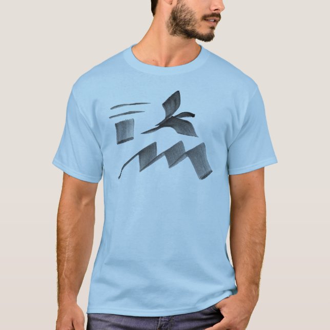 Vogel über Berg 2 T-Shirt (Vorderseite)