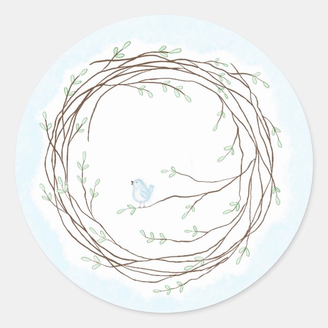 Vogel-Umschlag Aufkleber (Vorderseite)