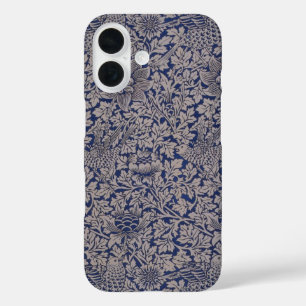 Vogel und Anemone von William Morris Vintage-Muste iPhone 16 Hülle
