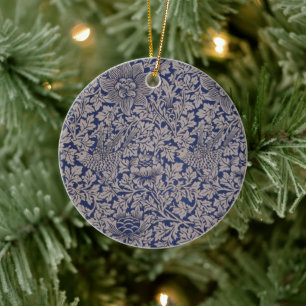 Vogel und Anemone von William Morris Vintage-Muste Keramik Ornament