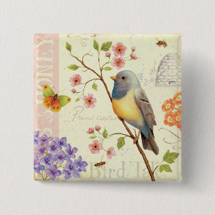 Vögel und Bienen Button