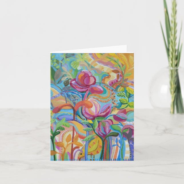 Vögel und Blume Ankündigung (Vorderseite)