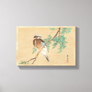 Vogel und Blume, eurasisches Jay und Chinese Leinwanddruck