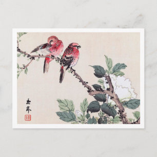 Vögel und Blume, Imao Keinen Postkarte