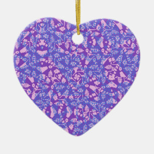 Vögel und Blume Keramik Ornament