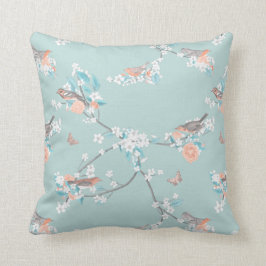 Vögel und Blume Kissen