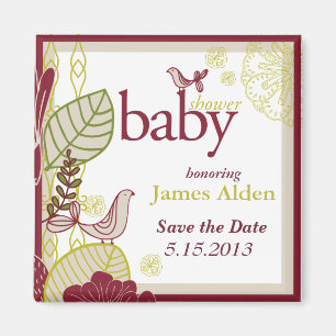 Vögel und Blume Magnet