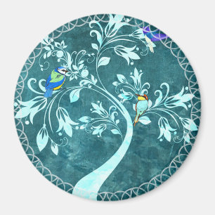 Vögel und Blume Magnet