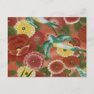 Vögel und Blume Postkarte