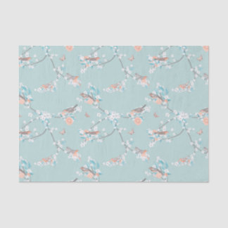 Vögel und Blume Seidenpapier