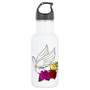 Vögel und Blume Trinkflasche