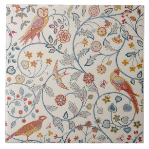 Vögel und Blume, William Morris Fliese