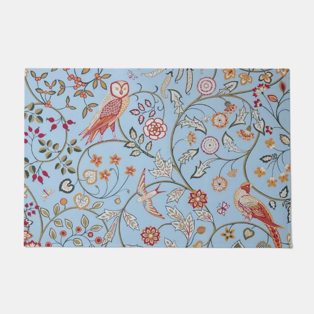 Vögel und Blume, William Morris Fußmatte (Vorderseite)