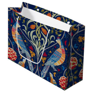 Vögel und Blume, William Morris große Geschenktasc Geschenktüte