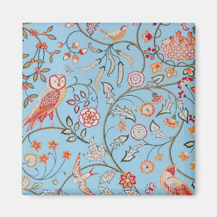 Vögel und Blume, William Morris Magnet