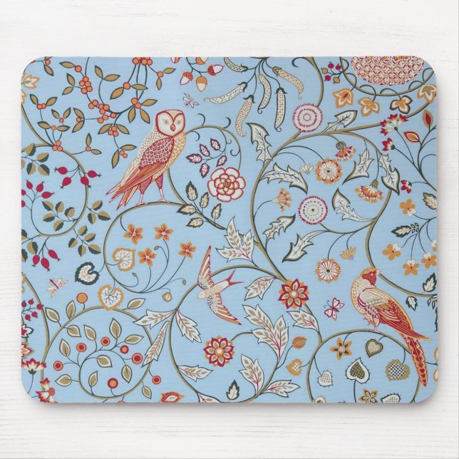 Vögel und Blume, William Morris Mousepad (Vorne)