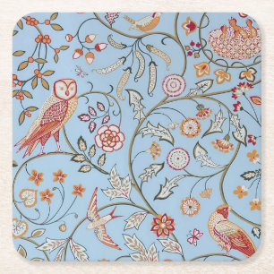 Vögel und Blume, William Morris Rechteckiger Pappuntersetzer
