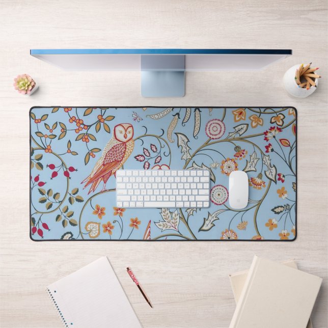 Vögel und Blume, William Morris Schreibtischunterlage (Büro 1)