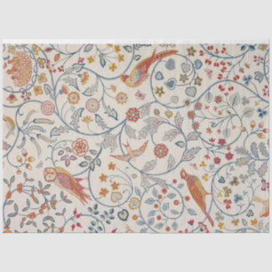 Vögel und Blume, William Morris Seidenpapier