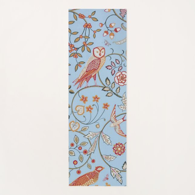 Vögel und Blume, William Morris Yogamatte (Vorderseite)