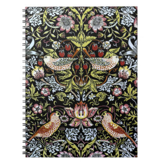 Vögel und Blumen 2 Williams Morris Notizblock