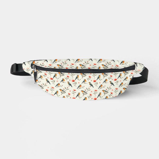 Vögel und Blumen Bauchtasche (Vorderseite)