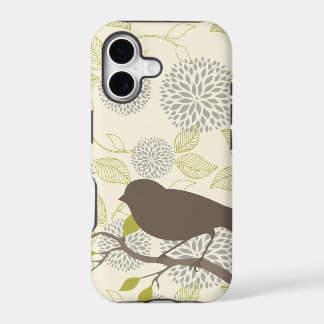Vogel- und Blumen-iPhone-Hülle