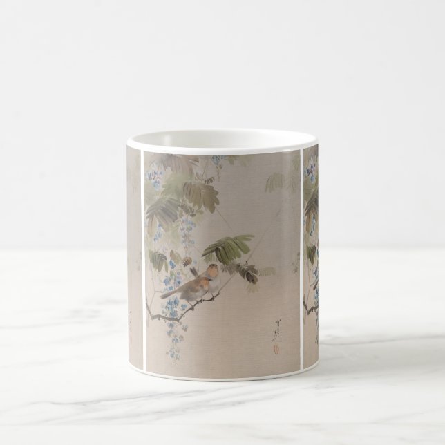 Vögel und Blumen von Watanabe Seitei Kaffeetasse (Mittel)