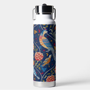 Vogel- und Blumenmuster, William Morris Trinkflasche