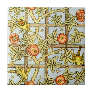 Vogel- und Blumenmuster Williams Morris Fliese