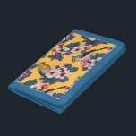Vögel und Blüten in Gelb Tri-fold Geldbeutel<br><div class="desc">Handgemalte Apfelblüte und Vögel.</div>