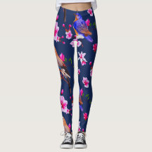 Vögel und Blüten Leggings