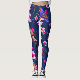 Vögel und Blüten Leggings