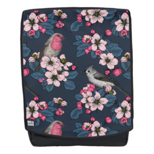 Vögel und Blüten Rucksack