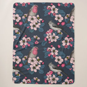 Vögel und Blüten Sherpadecke